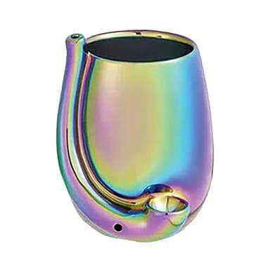 IRIDESCENT STEMLESS WINE GLASS PIPE MUG