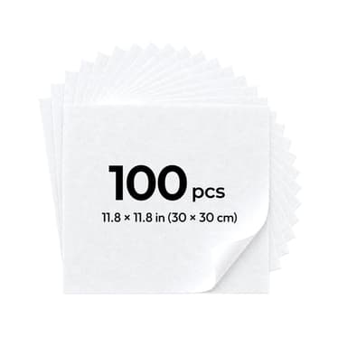 【Pre-Order】HTVRONT Tear-Away Stabilizer Sheets 100 pcs - 11.8 × 11.8 in / 30 × 30 cm, 70g, Shipping Starts Oct 8