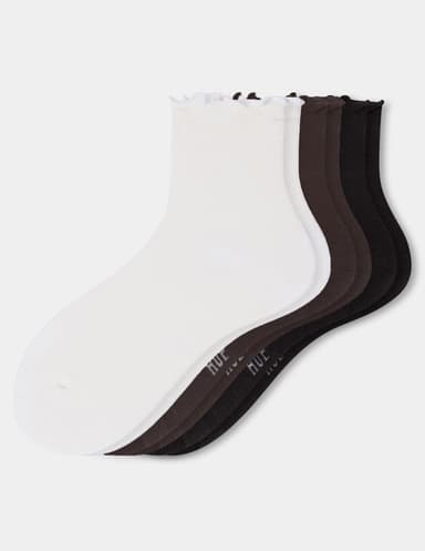 Ruffle Edge Ankle Sock 3 Pair Pack