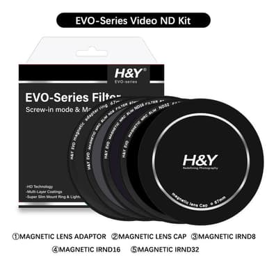 (H&Y) HD EVO-Series Magnetic Videographer IRND8 / IRND16 / IRND32 Filter Kit
