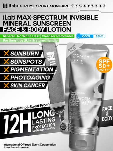 iLab Max-Spectrum Invisible Sunscreen Face & Body Lotion SPF50+PA++++