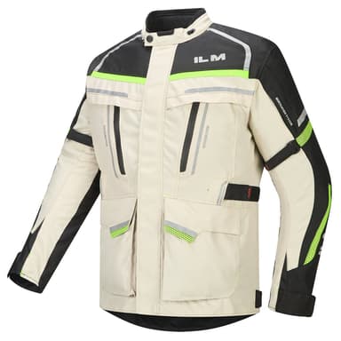 ILM Men's Street Motorcycle Jacket with CE Armor and Detachable Thermal Liner Waterproof Adventure Touring Jackets Model JRL3