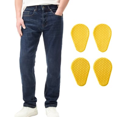 ILM Motorcycle Riding Pants for Men CE Armored Motorbike Jeans Adventure Touring Motocross All Season Model PJN1