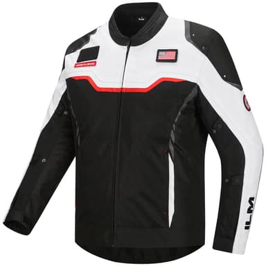 ILM Motorcycle Mesh Jacket with CE Armor and Detachable Waterproof Liner Model JRC2