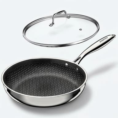 Non Stick Frying Pan with Lid Ceramic Coated Skillet Induction Oven Safe