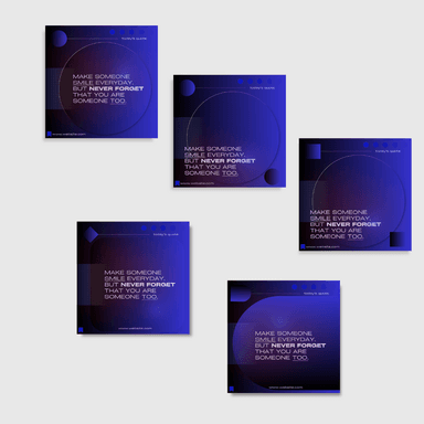 Dark Blue Canva Post/Carousel Templates - Social Media