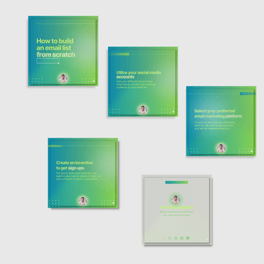 Green & Gray Canva Post/Carousel Templates - Social Media