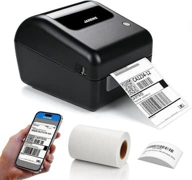 JADENS 168BT Wireless Bluetooth Thermal Shipping Label Printer Black