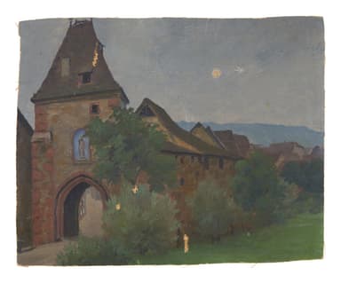 Vintage French Landscape Canvas