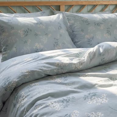 Sprigged Blue Duvet Cover Set