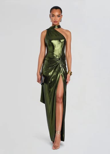 Retrofete - Alder Dress - Metallic Army Green