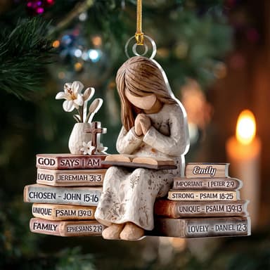 God Says I Am | Personalized 1-Layer Acrylic Ornament