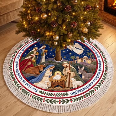 For God So Loved The World |  Tree Skirt