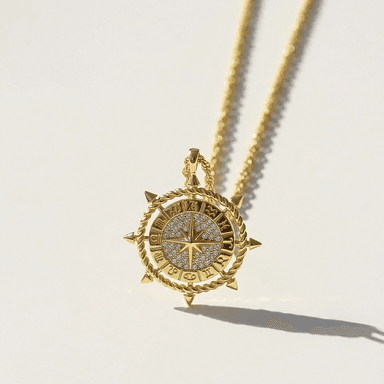 Starburst Zodiac Pendant Necklace with CZ Stones