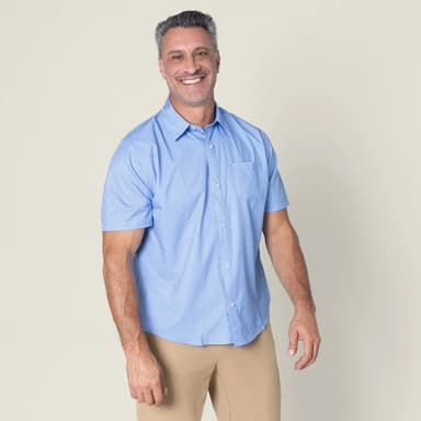 Short-Sleeve Everyday Magnetic-Button Shirt for Men