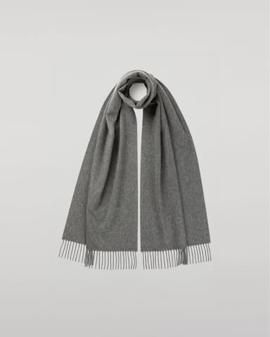 Merino Wool Mid Grey Scarf