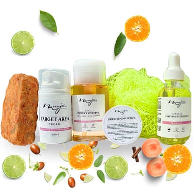 Jolie’s Full Body & Face Brightening Kit with Exfoliating Soap