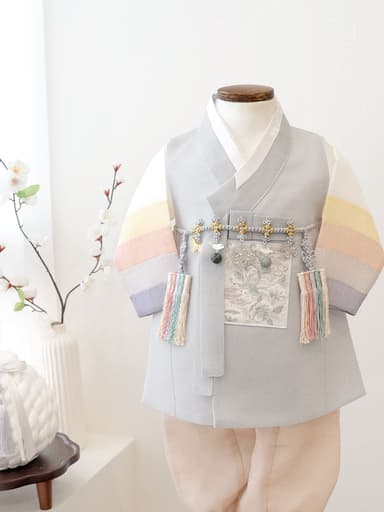[2026] Ethereal Phoenix Boy Hanbok in Silver