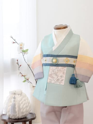 [2026] Ethereal Phoenix Boy Hanbok in Skyblue