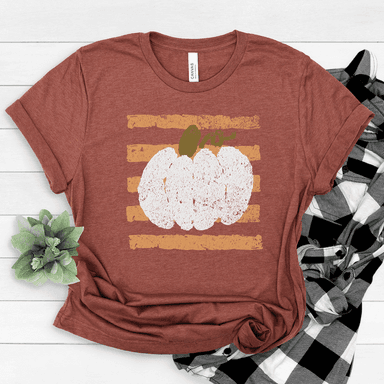 Distressed Stripes Pumpkin Tee