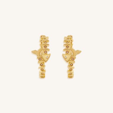 Flowing Fortune Fish Hoop Earrings