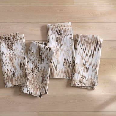 Fluted Marble Printed Napkins, Set of 4