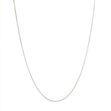 2mm Box Chain Necklace - Silver Tone