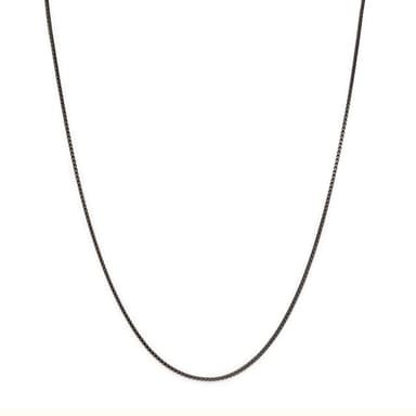 2mm Box Chain Necklace - Black
