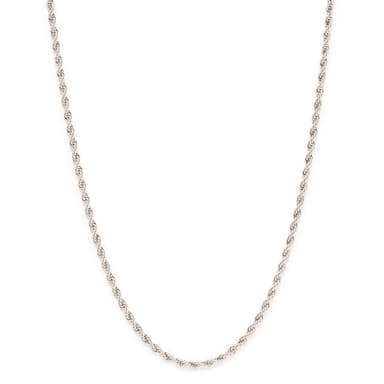 5mm Rope Chain Necklace - Silver Tone