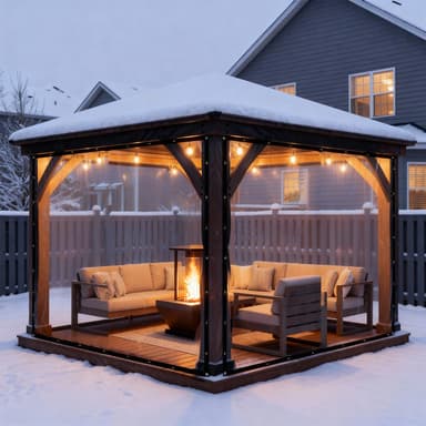 30mil Heavy Duty Clear PVC Patio Enclosure Curtains