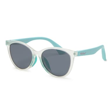 Cat Eye White and Turquoise Dreamer - Polarized Sunglasses for Kids