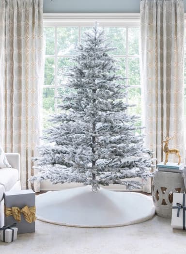9' Rushmore Flock Tree Unlit OPEN BOX - FINAL SALE