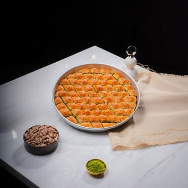 Koçak Famous  Pistachio  Traditional Turkish Baklava on a Tray