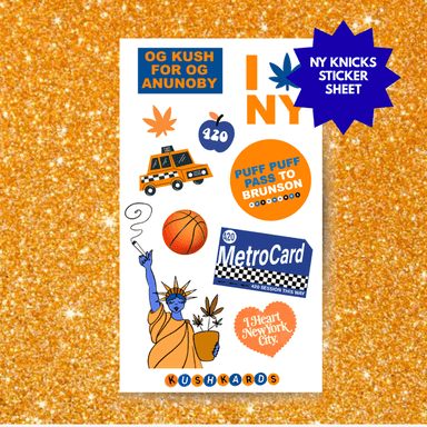 NY Knicks Stoner Sticker Sheet