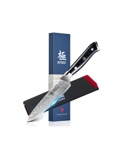 5" Japanese Utility Knife VG10 Damascus Steel with Silver Ion Blade | Gin Series