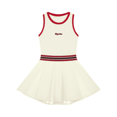 KYUNU Women's Color Block A-Line Sleeveless Dress