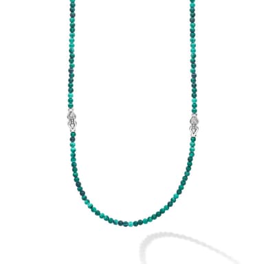Signature Caviar Malachite & Sterling Silver Station Necklace