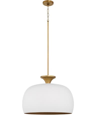 Stupa Pendant Studio White|Brushed Brass