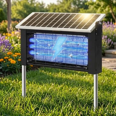 4500V Commercial Grade Solar Bug Zapper - Heavy Duty Mosquito Killer Pro