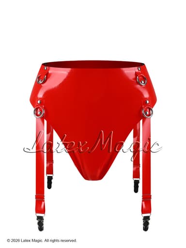 Classic latex garter shorts