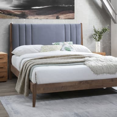 Cheslyn Modern Upholstered Plush Velvet Fabric Bed