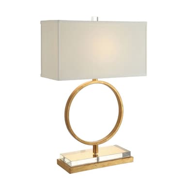 Aldrich Gold & White Textile Table Lamp
