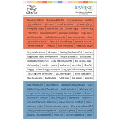 Layle By Mail | Sparks of Joy - Wordstrip Stickers