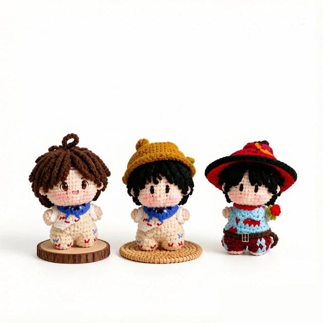 Custom Photo Knit Dolls Crochet Doll