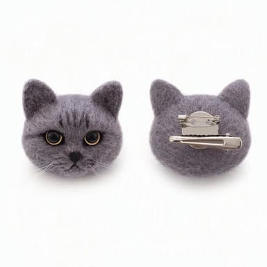Custom Handmade Pet Felt Portrait Brooch