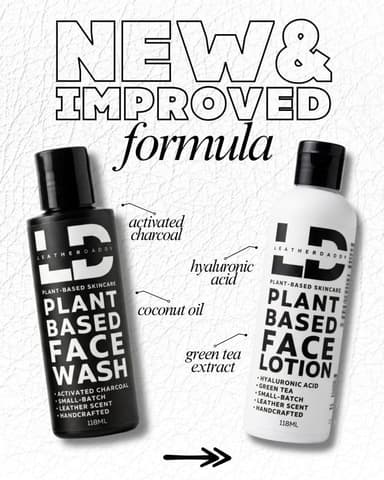 Face Off Duo — Charcoal Face Wash + Hydrating Face Lotion | LeatherDaddy®