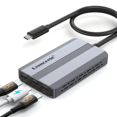 Lemorele TCA520A USB-C AR Glasses Dock with Dual Type-C Output & 100W PD