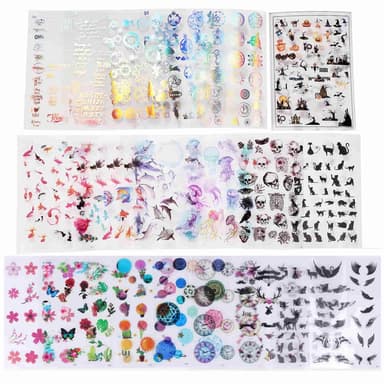 Clear Stickers for Resin – 25 Sheets of Zodiac, Foil, Floral & More Themes