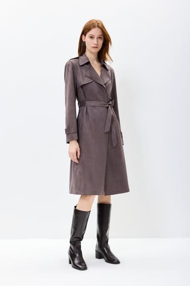 LILY Belted Relaxed Trench Coat