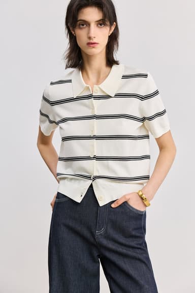 LILY Colorblock Stripe Knit Top